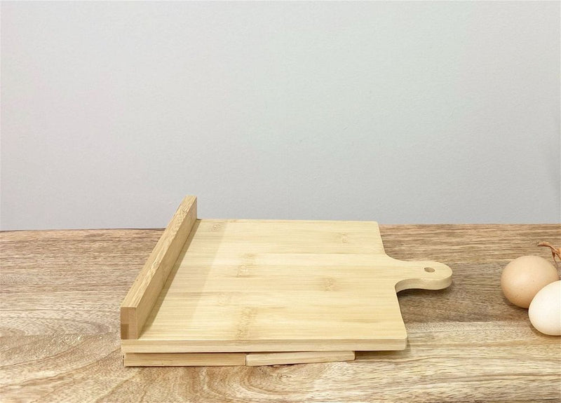 Bamboo Wood Recipe Book Holder - Sturdy & Stylish A-Frame Design - Perfect for Kitchen Countertop - Premium Quality
