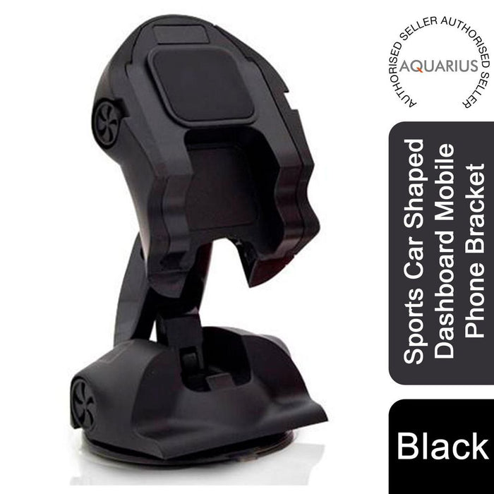 Black Sports Car Dashboard Phone Bracket - Adjustable Angle, Secure Design