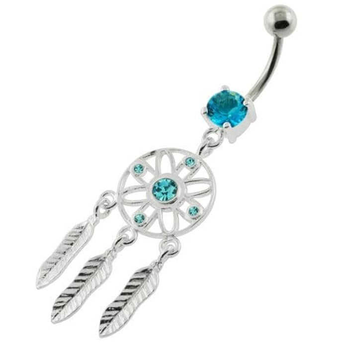 Flower Cut out Dream Catcher belly piercing