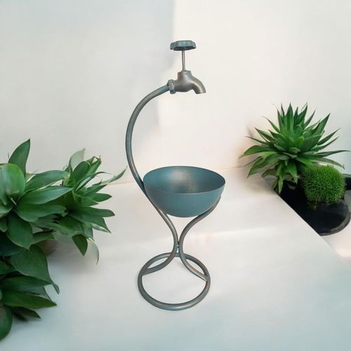 57CM BLUE METAL GARDEN PLANTER