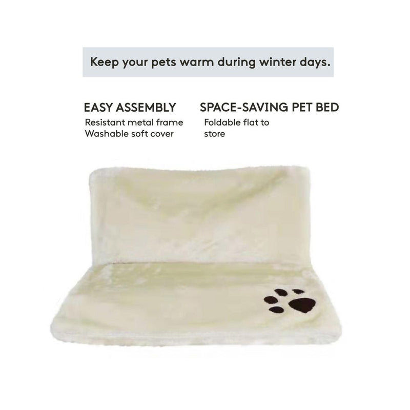 Cat Radiator Bed Classic White - Premium Luxury, Warm & Cozy, Sturdy Metal Frame - Easy Assembly & Washable Cover (5Kg)