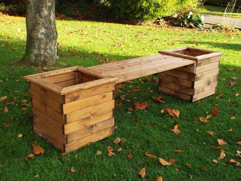 Premium Handcrafted Planter Bench - High-Quality FSC Wood - Rustproof Bolting - White Glove Delivery - 10 Year Rot Free Guarantee