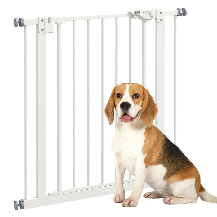 PawHut Adjustable Safety Gate - Keep Pets Safe & Secure, Easy Assembly, White