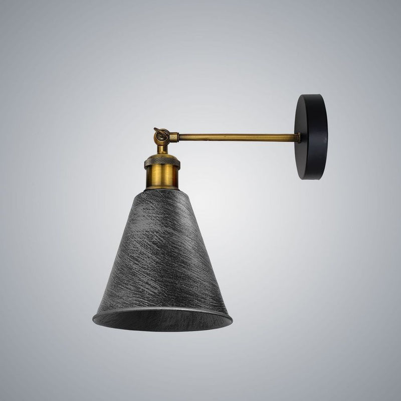 Vintage Retro Industrial Brushed Silver Wall sconce Metal Wall Light Wall Lamp