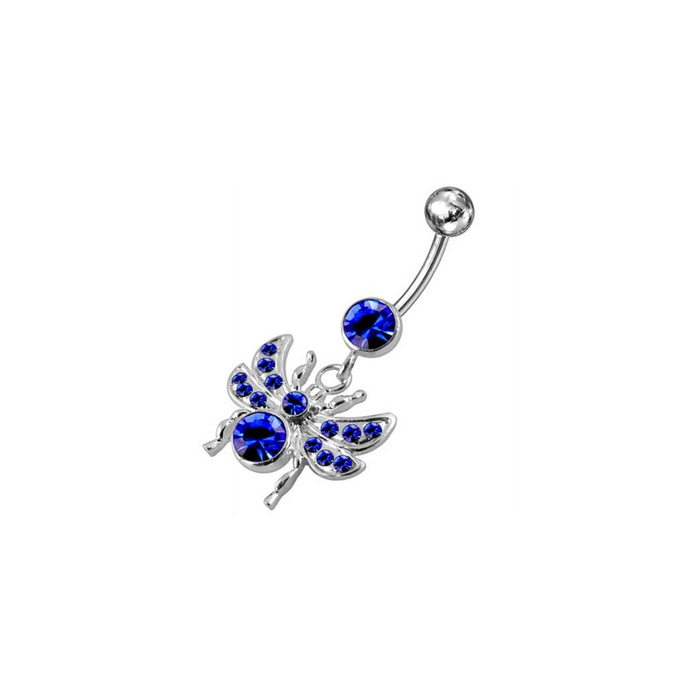 Jeweled flies Dangling Belly Ring