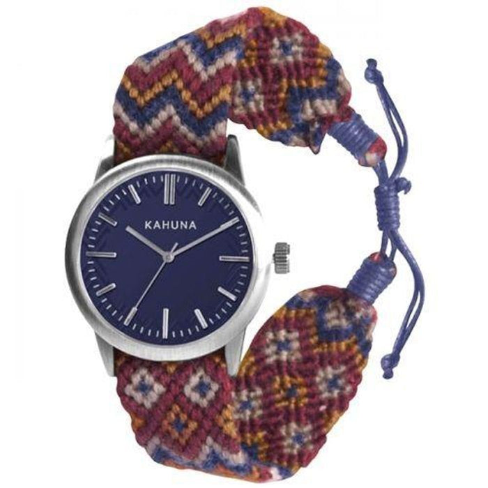 Premium Quality Kahuna Mens Brown Dial & Blue Fabric Strap Watch - CLEARANCE SALE!