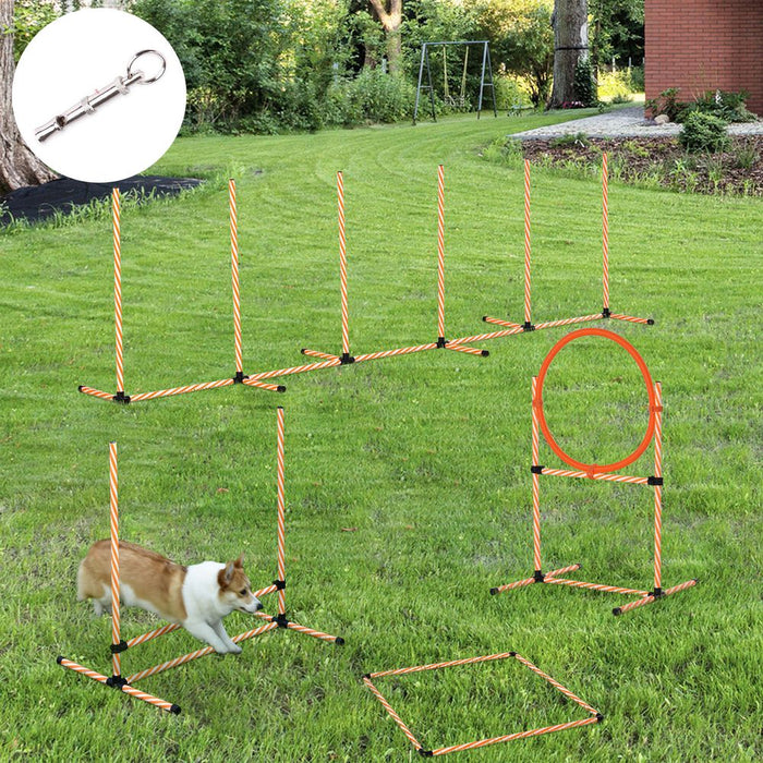 Pet Agility Training Equipment Dog Play Run Jump Hurdle Obedience Training Set