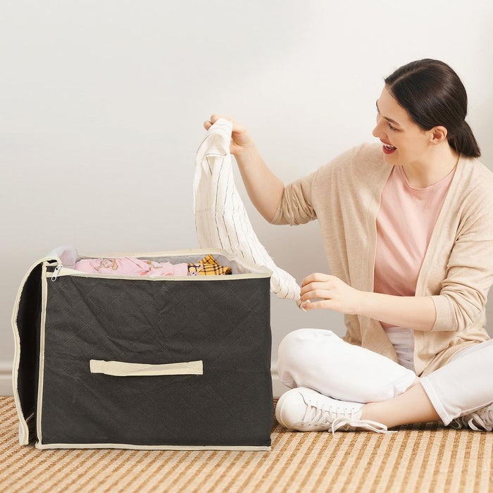 2pc Deluxe Storage Bags Black - Enormous Capacity - Premium Material - Clear Window - Strengthened Design - Multifunctional