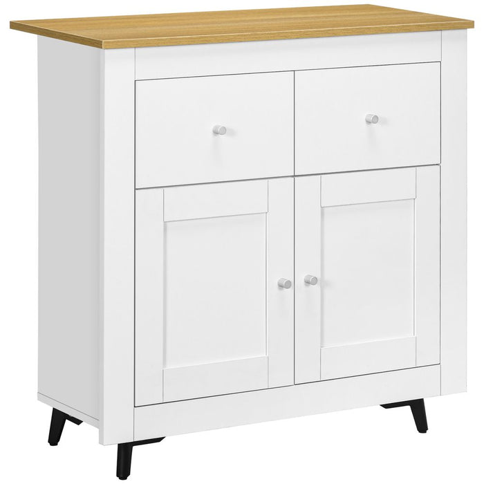 Kitchen Sideboard Storage Cabinet - Freestanding Cupboard w/ Drawers