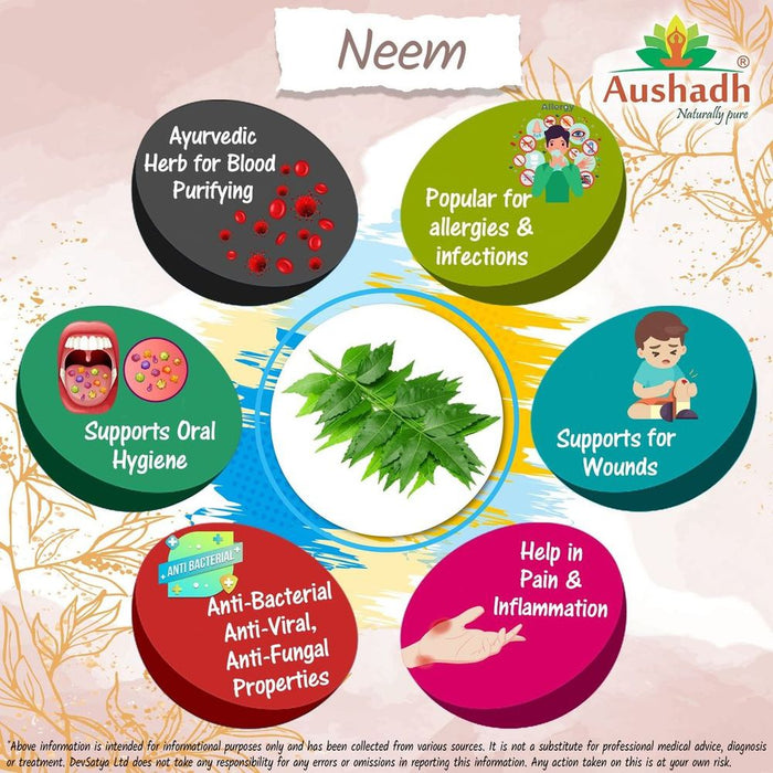 Premium Neem Powder - 100% Natural Herbal Supplement - Effective with Ayurveda, Unani, and Modern Medicine