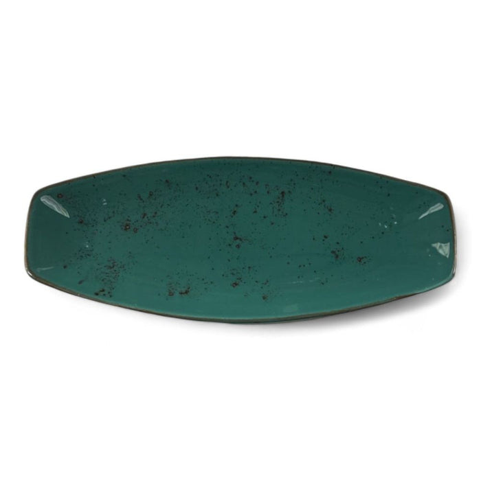 Porcelain Platter Aegean Reactive Green 28 cm