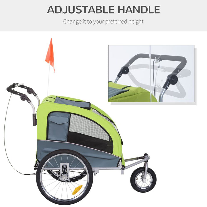 Water Resistant Pet Bicycle Trailer - Pawhut