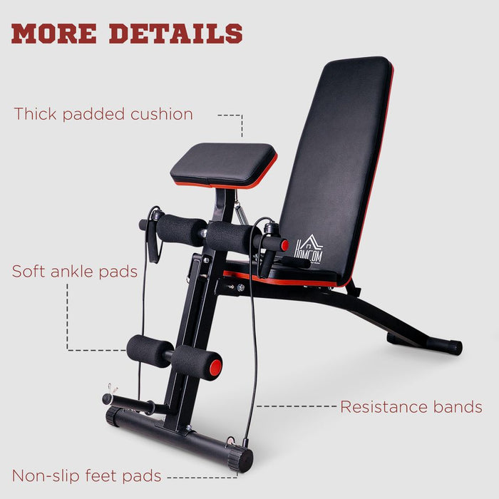 Foldable Dumbbell Bench: 7 Incline, Adjustable, High-Quality Workout