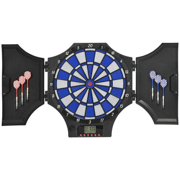 High-Quality Electronic Dart Board Set w/ Cabinet: 31 Games, 8 Players - Perfect for Home Entertainment & Parties