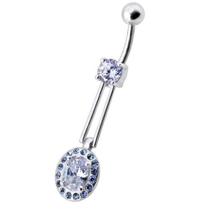 Fancy Royal Design Dangling Belly Ring