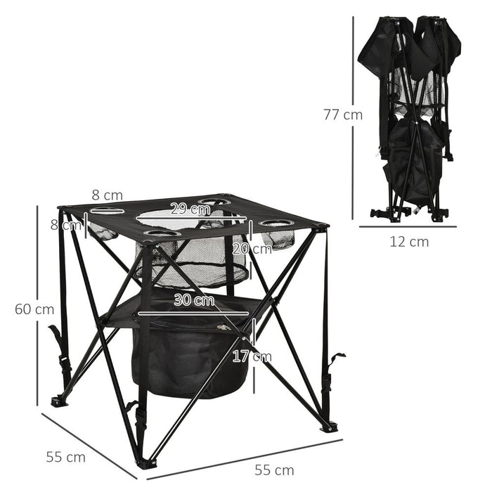 Ultimate Portable Folding Camping Table w/ Cooler & Carry Bag - High-Quality, Stable, and Weather-Resistant - Shop Now!