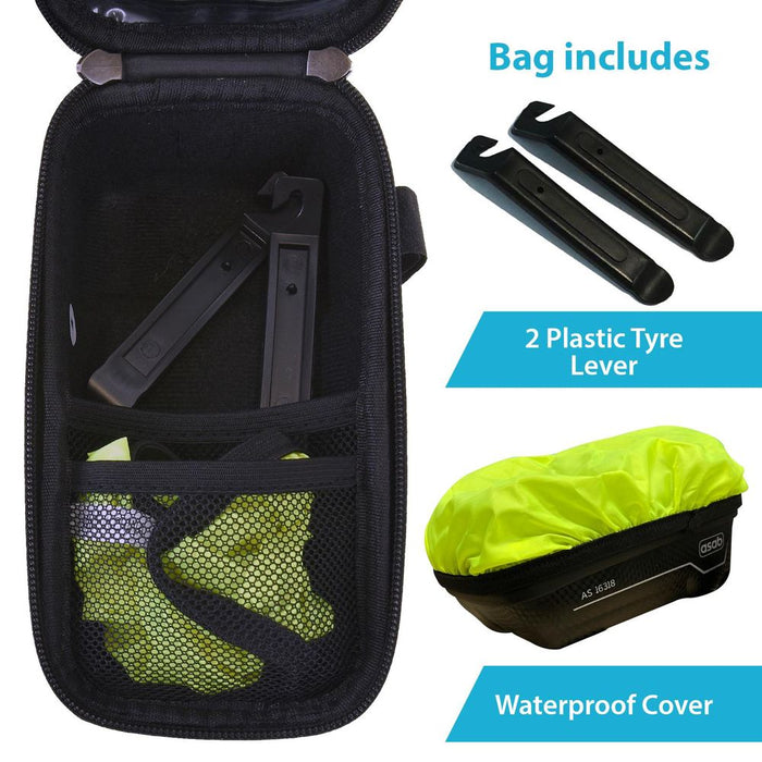 ASAB Waterproof Bike Frame Bag Holder - Waterproof, Durable, Easy to Install, Large Capacity, High Sensitive Touch Screen, Universal Size