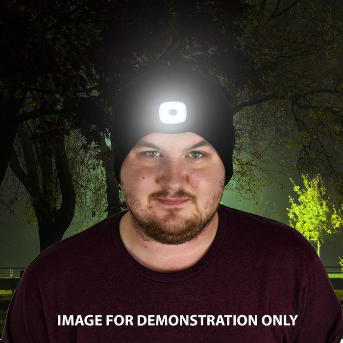 ASAB USB Rechargeable SMD LED Beanie Hat - Perfect for Night Walking, Camping, and More! (SEND AS LARGE LETTER)