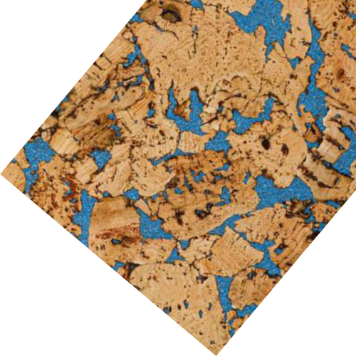Decorative Cork Wall Tiles - Blue - 1 Tile - 0.18m2 (1.94sqft)