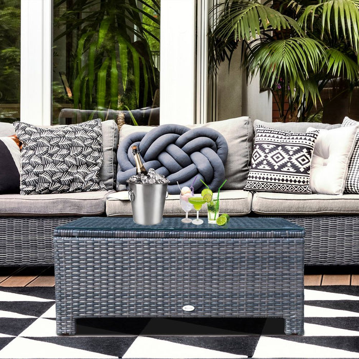 Outsunny Rattan Coffee Table