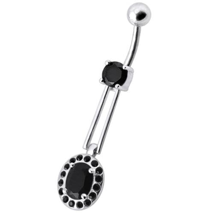 Fancy Royal Design Dangling Belly Ring