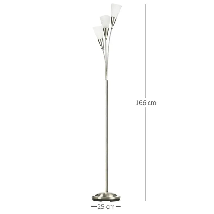 Modern Floor Lamp for Living Room Bedroom, 3 Light Upright Standing Lamp