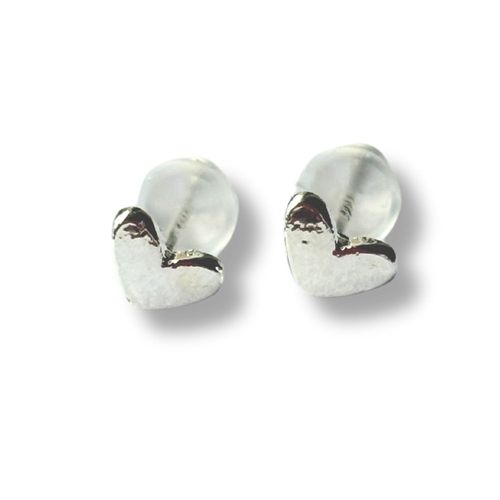 Little Heart Silver Stud Earrings