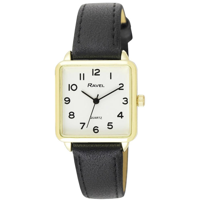 Ravel Women's Rectangular Fashion Watch R0139 - White Face, Multiple Colors