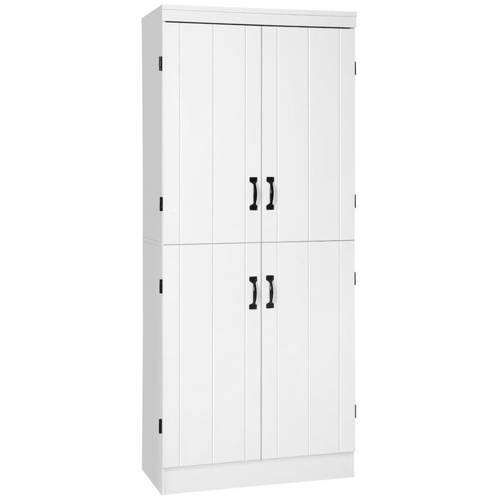 Premium 4-Door Kitchen Cabinet | White | Modern Design | Ample Storage