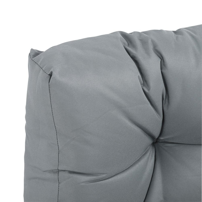 Transform Pallets with 2Pcs Garden Tufted Dark Grey Cushions - Comfortable & Stylish