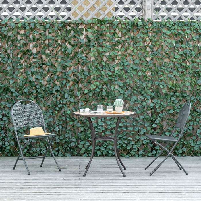 High-Quality Expanding Trellis Fence - 2m x 1m Artificial Plant Wall - Telescopic Design