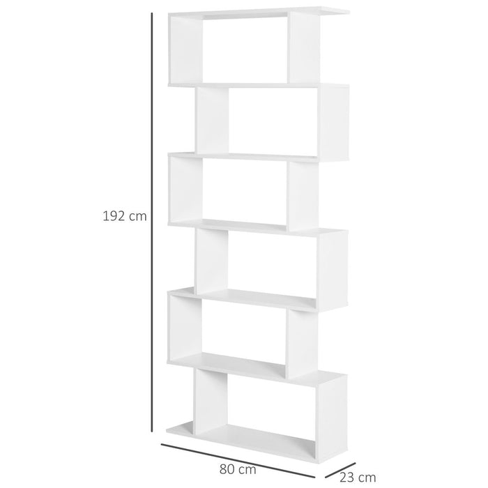 Premium Particle Board 6-Tier White Shelving Unit | High-Quality | Versatile Storage Solution