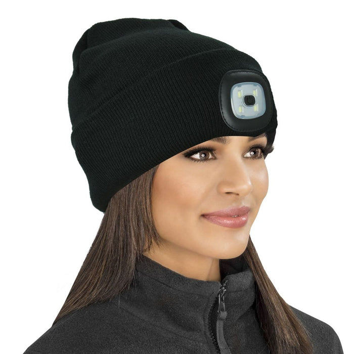 ASAB USB Rechargeable SMD LED Beanie Hat - Perfect for Night Walking, Camping, and More! (SEND AS LARGE LETTER)