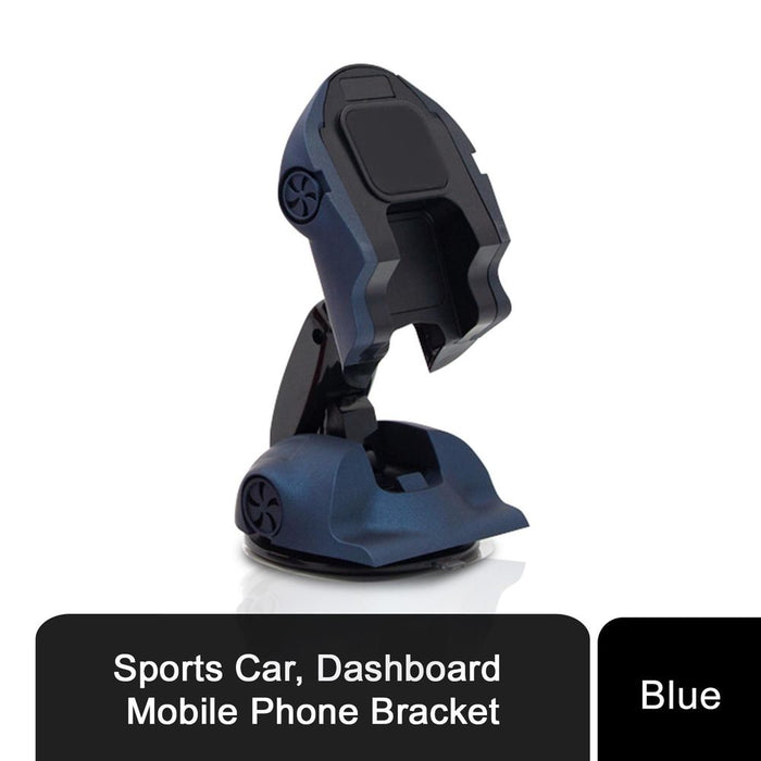 Aquarius Sports Car Dash Mobile Phone Bracket - Blue - Adjustable Angle & Distance for Best View - One-Touch System - Compact Design