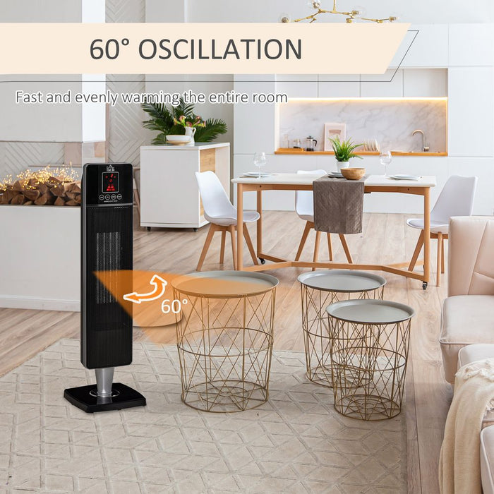 Ceramic Tower Heater Oscillating Space Heater w/ Remote Control 8hrs Timer