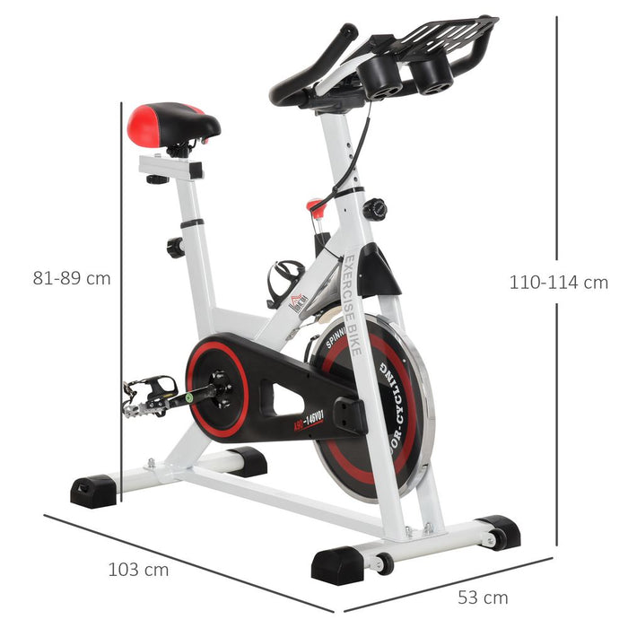 Premium 8kg Flywheel Exercise Bike | Adjustable Height/Resistance | LCD Monitor | HOMCOM