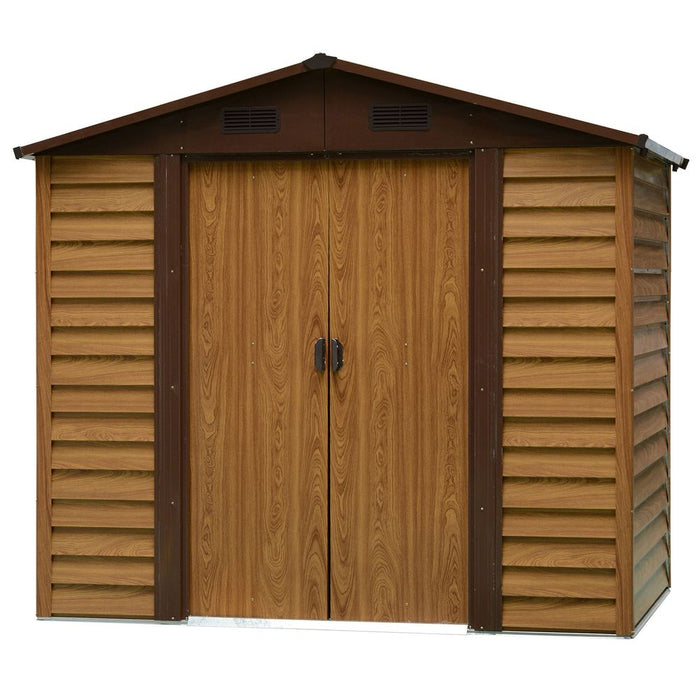 Garden Shed, Steel, 235.7Lx195.6Wx176.7-208.7H cm, Organize Your Outdoor Space