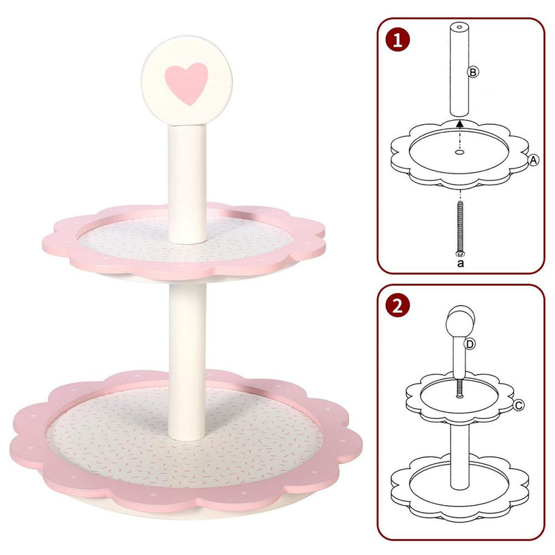 SOKA Dessert Tower-Heart 0000276 - Vibrant, Imaginative, and Educational Wooden Toy for Toddlers