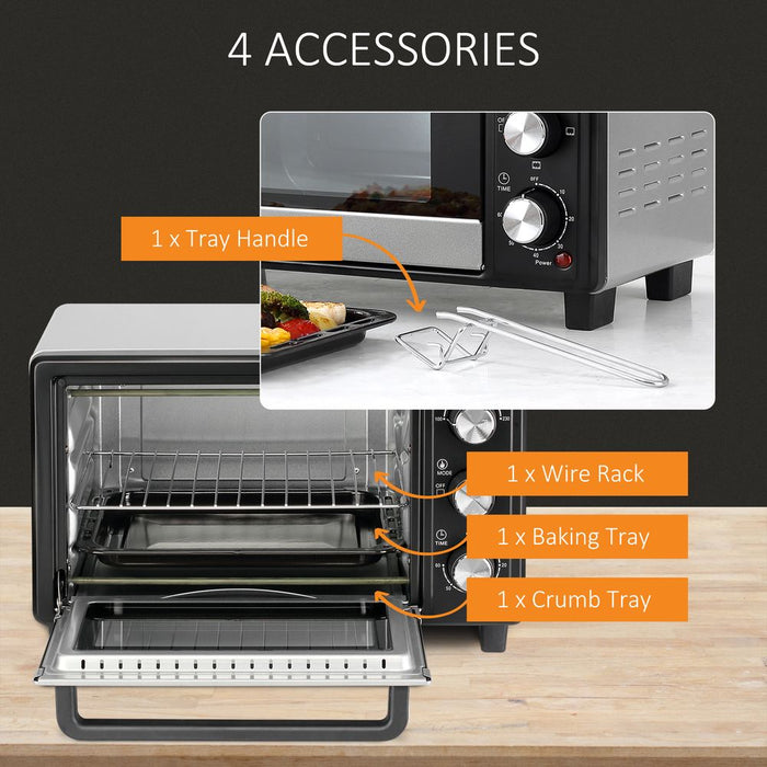 Mini Oven, 16L Grill, Toaster Oven Timer