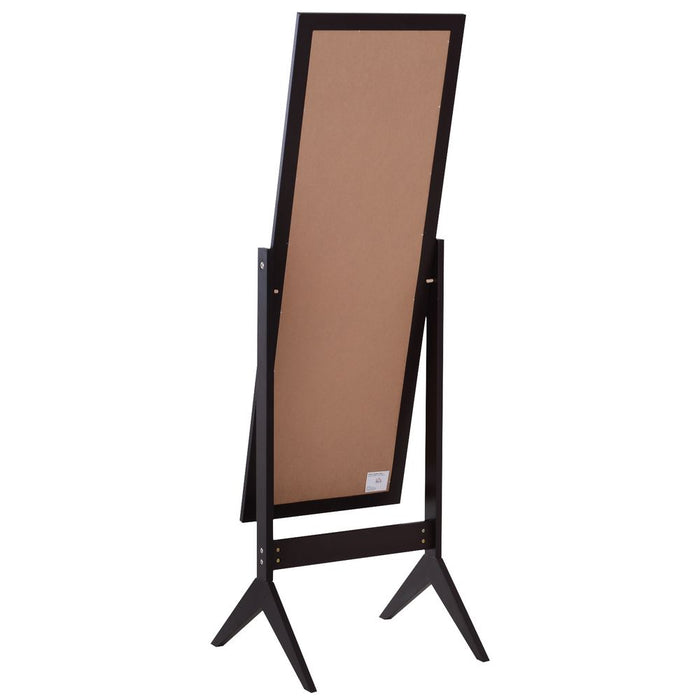 Freestanding Dressing Mirror 148x47cm Adjustable Angle Dark Brown Frame