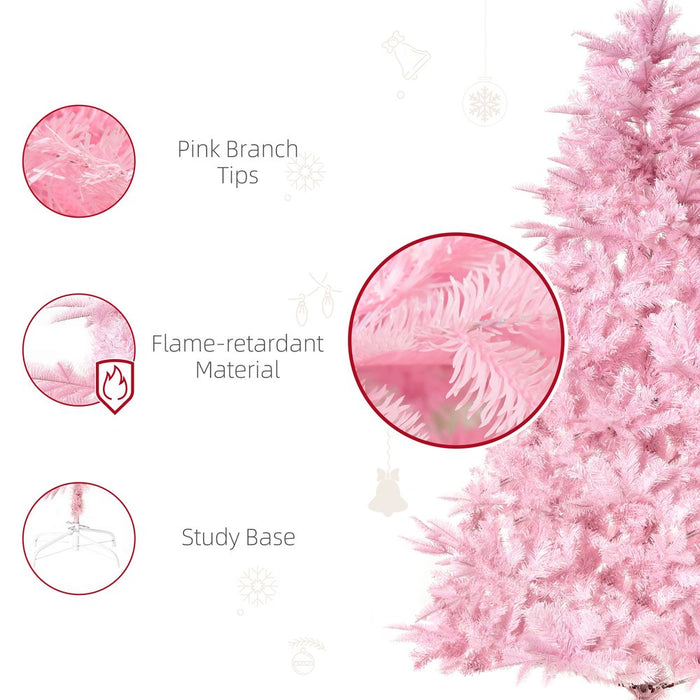 Premium 5FT Pink Christmas Tree - Automatic Open for Home Party - High Quality Xmas Decor