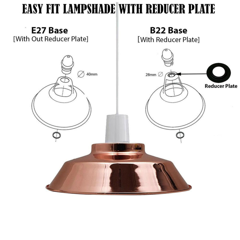 Retro Style Light Shades Modern Ceiling Pendant Lampshades Metal Various Colors