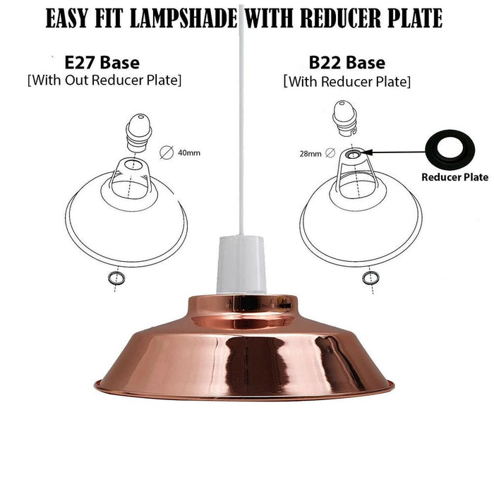 Retro Style Light Shades Modern Ceiling Pendant Lampshades Metal Various Colors