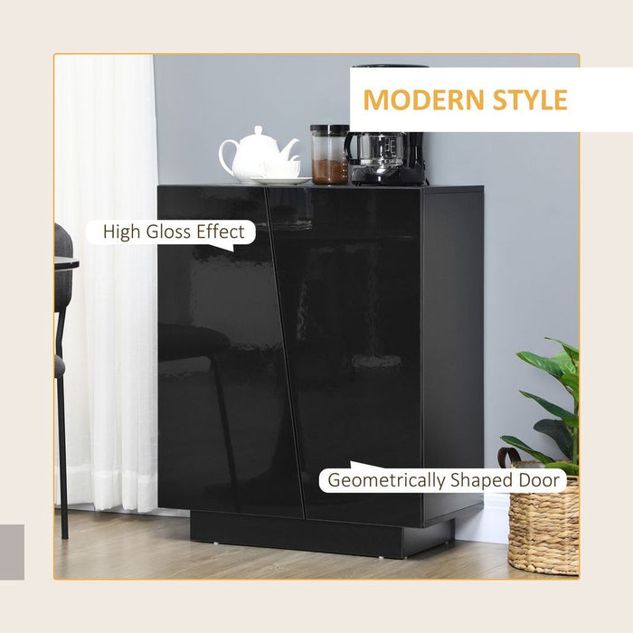 Premium Black Gloss Storage Cabinet - Bedroom Living Room Dining Room - Quality Guaranteed