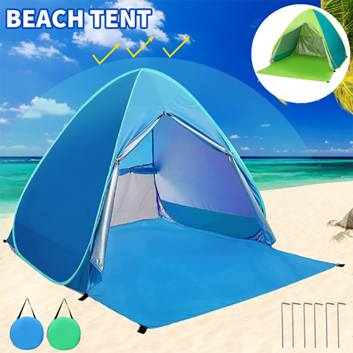 Large Pop Up Beach Tents Garden Hiking Shade Sun Shelter Protect Canopy UPF 50+