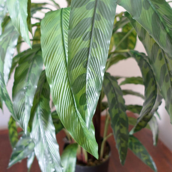 Ultra-Realistic 90cm Variegated Artificial Calathea Plant: Perfect for All Decor Styles!