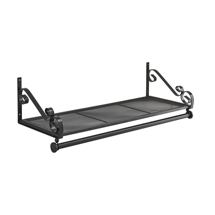 Premium Steel Wall Mount Clothes Rail & Shelf - Clear Clutter & Maximize Space!