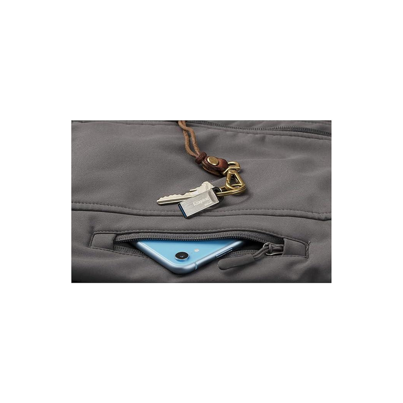Kingston DataTraveler Kyson USB 3.2 Gen 1 Flash Drive 256GB - Stylish Capless Metal Case