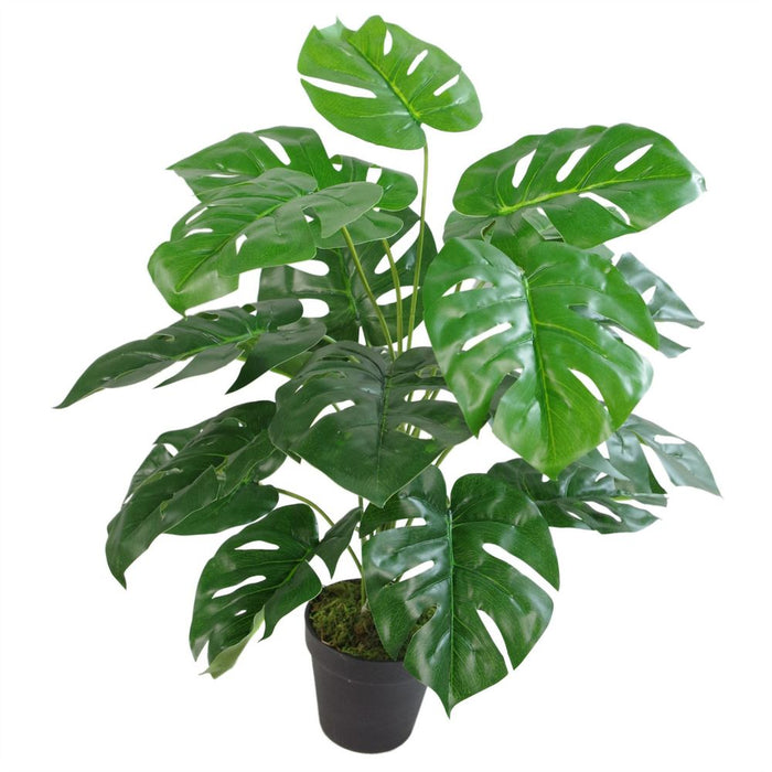 Premium Artificial Monstera Plant - 60cm - Golden Metal Planter - High-Quality & Stylish Design