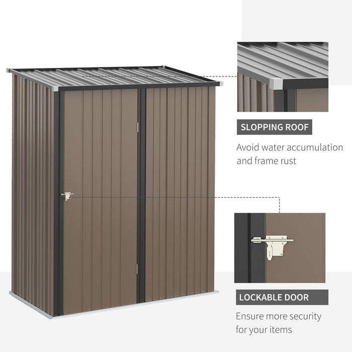 Outsunny Steel Garden Shed - Lockable Door - Weather-Resistant - Spacious Storage - High Quality